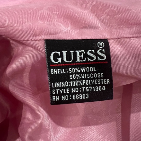 Guess Light Pink Peacoat Jacket M - Picture 5 of 8